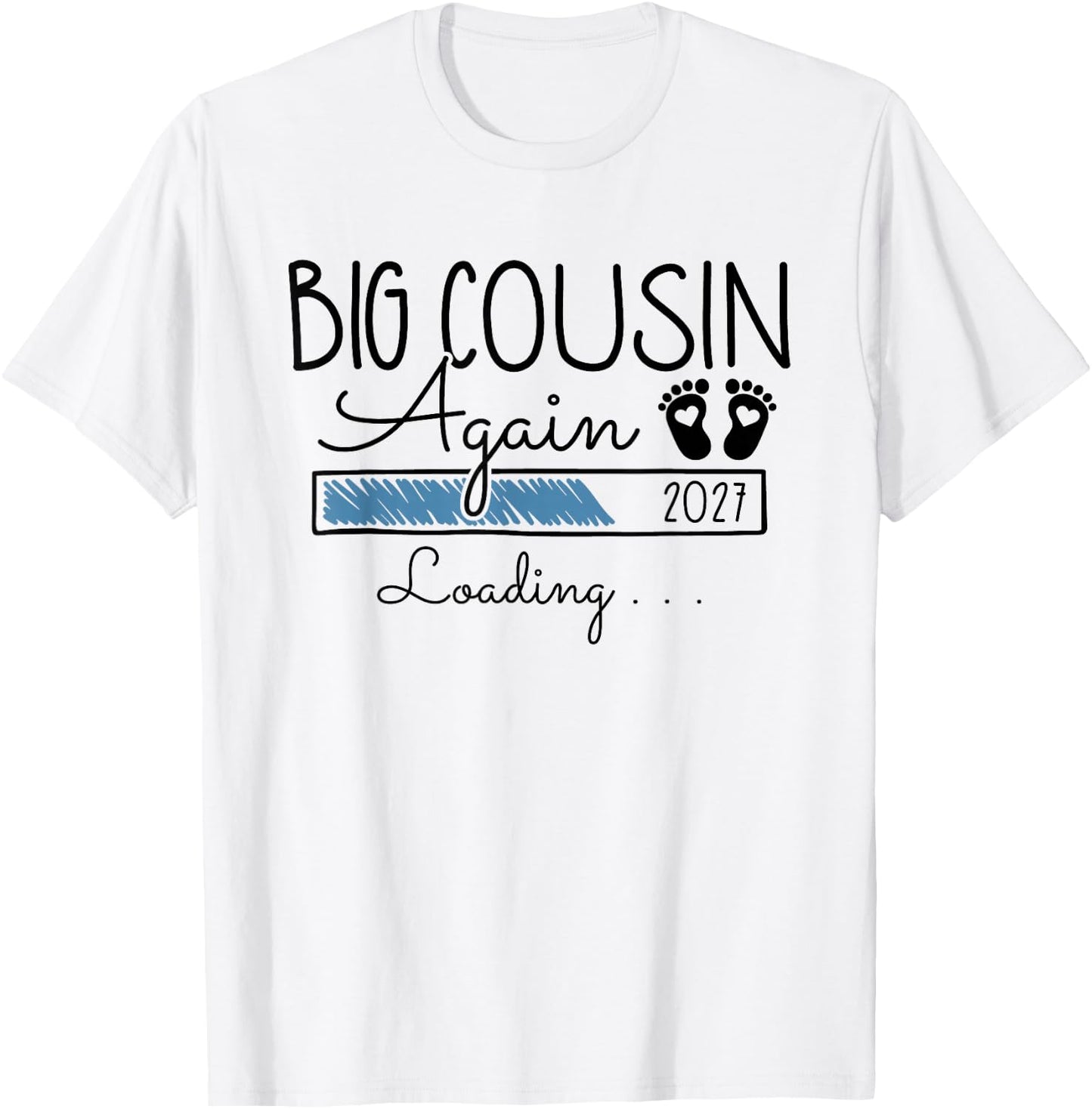 Big Cousin Again Est 2027 2nd Pregnancy Announcement Cousin T-Shirt - T-Shirt | White