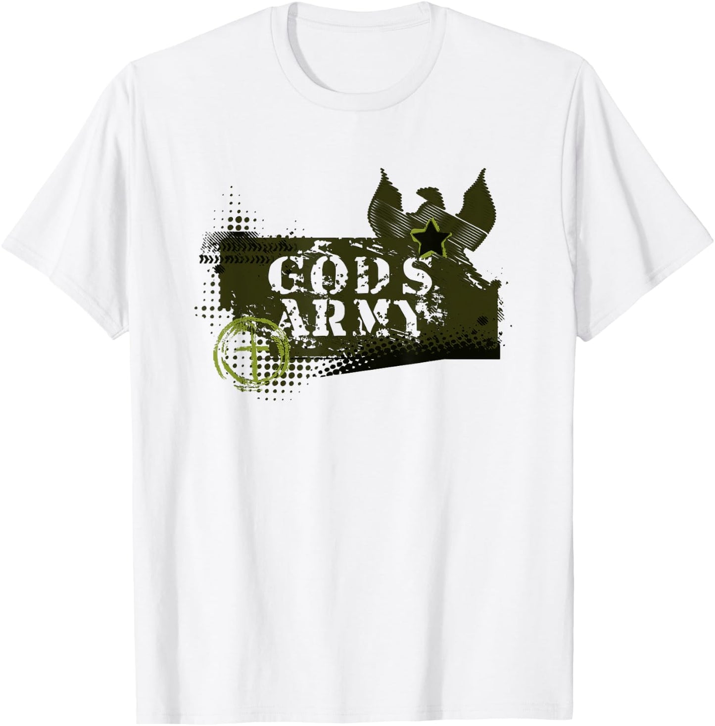 God's Army Christian Boys and Youth Military type T-Shirt - T-Shirt | White