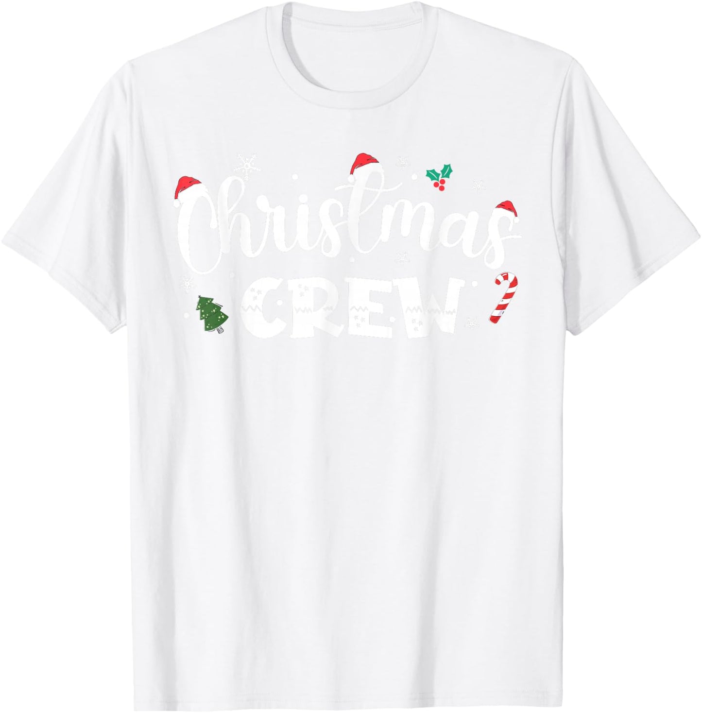 Christmas Crew Santa Family Matching Group Xmas Boys Men T-Shirt - T-Shirt | White