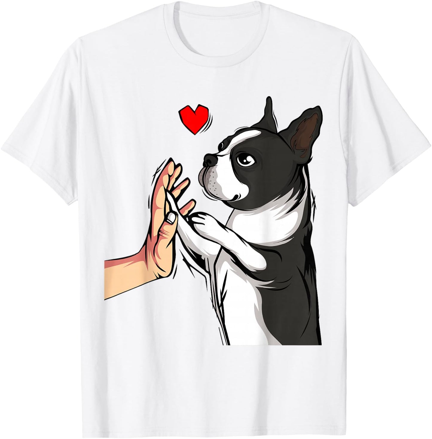 Boston Terrier Love Bostie Dog Mom Funny Girls Small T-Shirt - T-Shirt | White