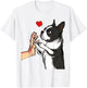 Boston Terrier Love Bostie Dog Mom Funny Girls Small T-Shirt - T-Shirt | White