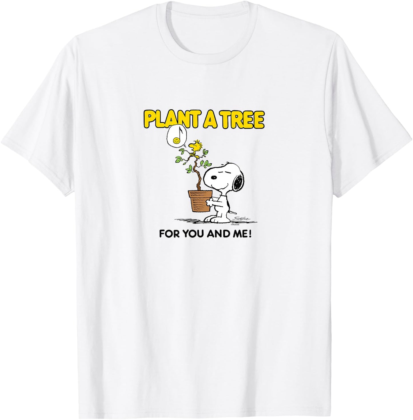 Peanuts - Earth Day Snoopy Plant A Tree for You and Me T-Shirt - T-Shirt | White