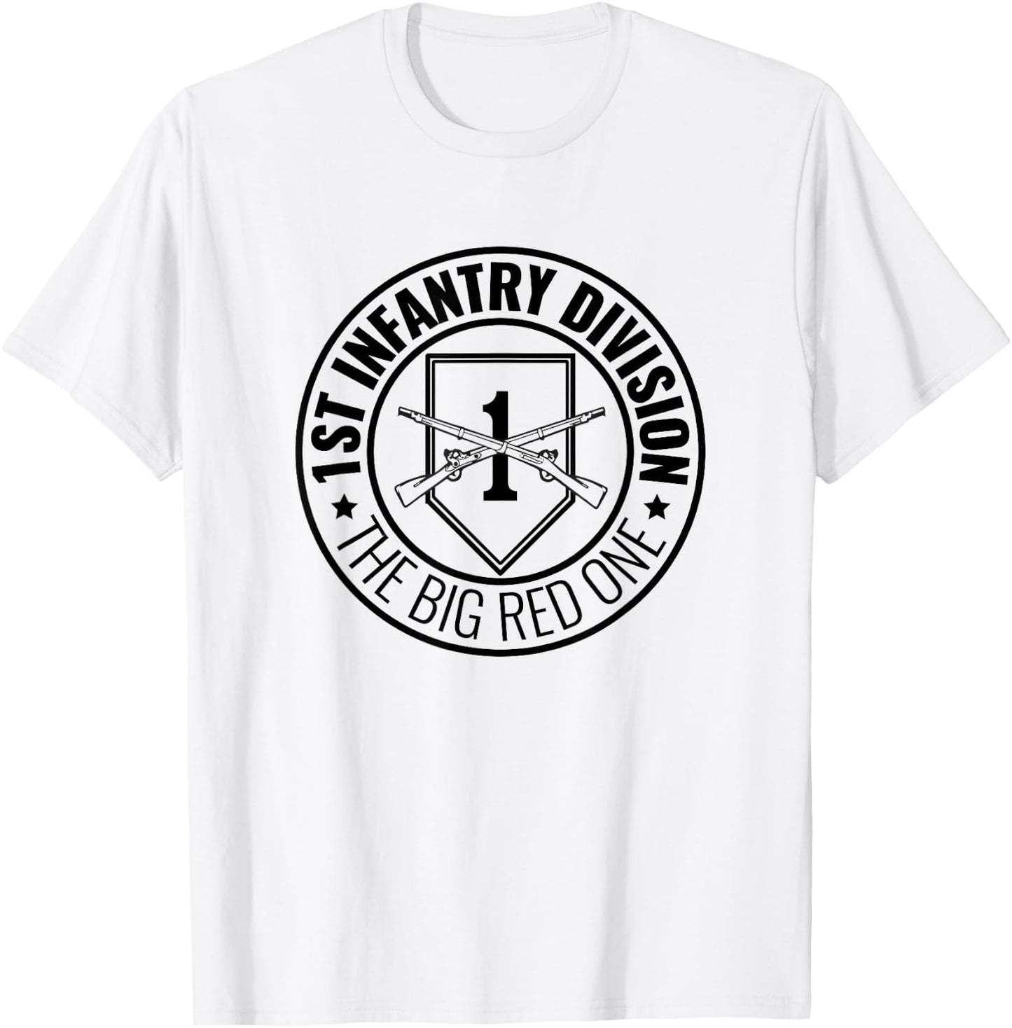Big Red One 1st Infantry Division T Shirt 20556 T-Shirt - T-Shirt | White
