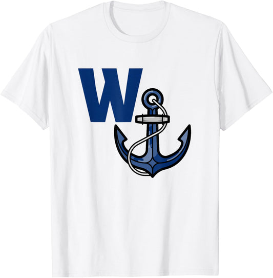 W Anchor - Wanker - Funny T-Shirt - T-Shirt | White
