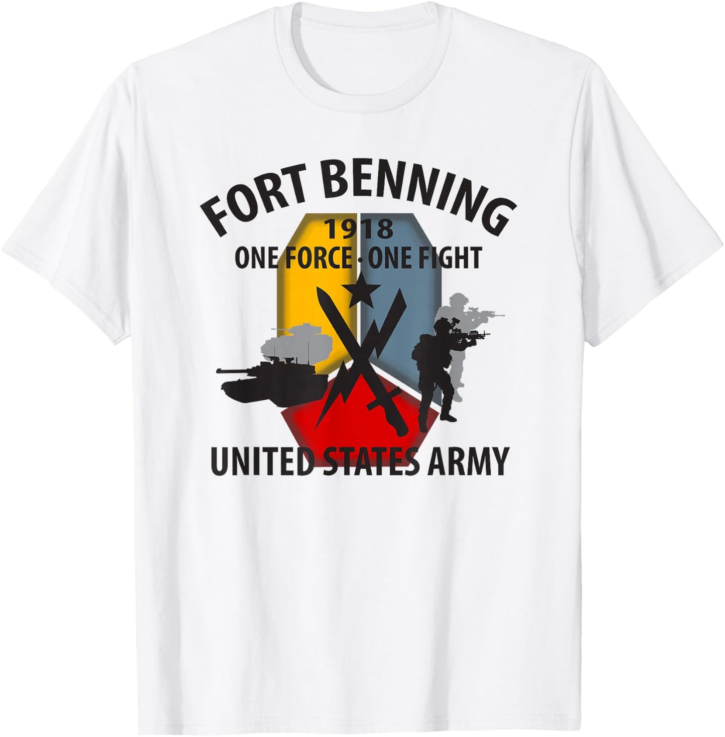 Fort Benning United States Army T-Shirt - T-Shirt | White
