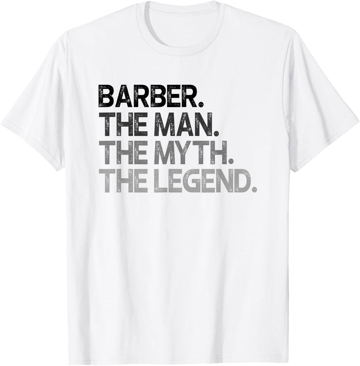 Barber Design The Man Myth Legend T-Shirt - T-Shirt | White