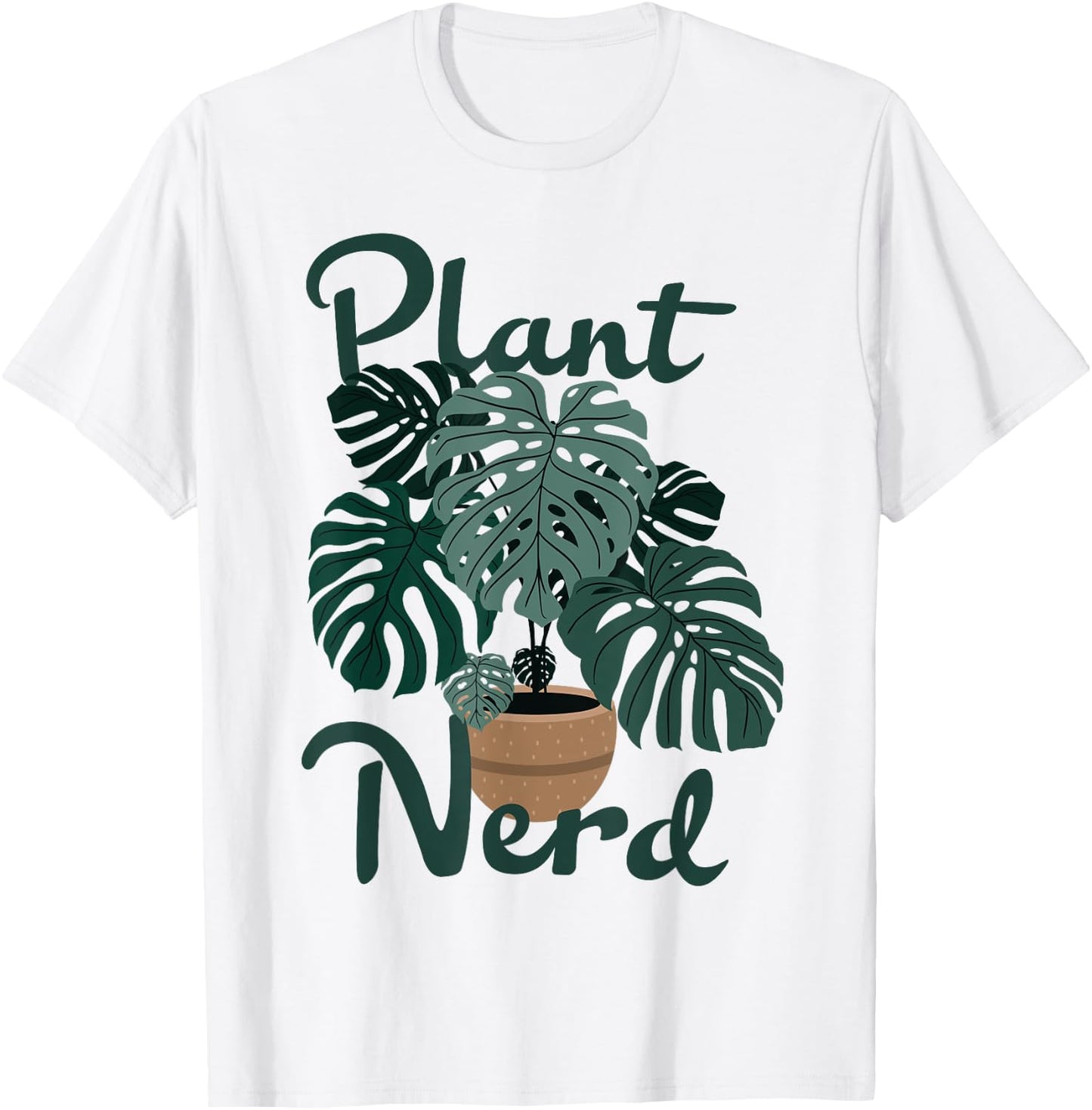 Plant Nerd Monstera T-Shirt - T-Shirt | White