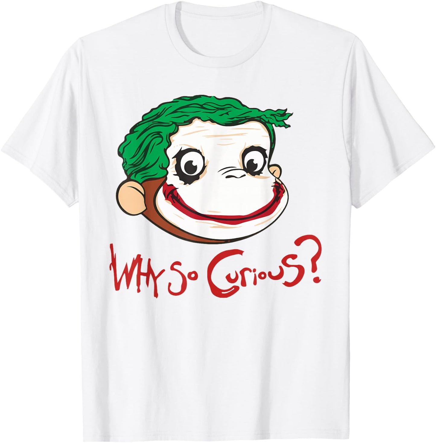 Funny Monkey Face Why So Curious women kids T-Shirt - T-Shirt | White