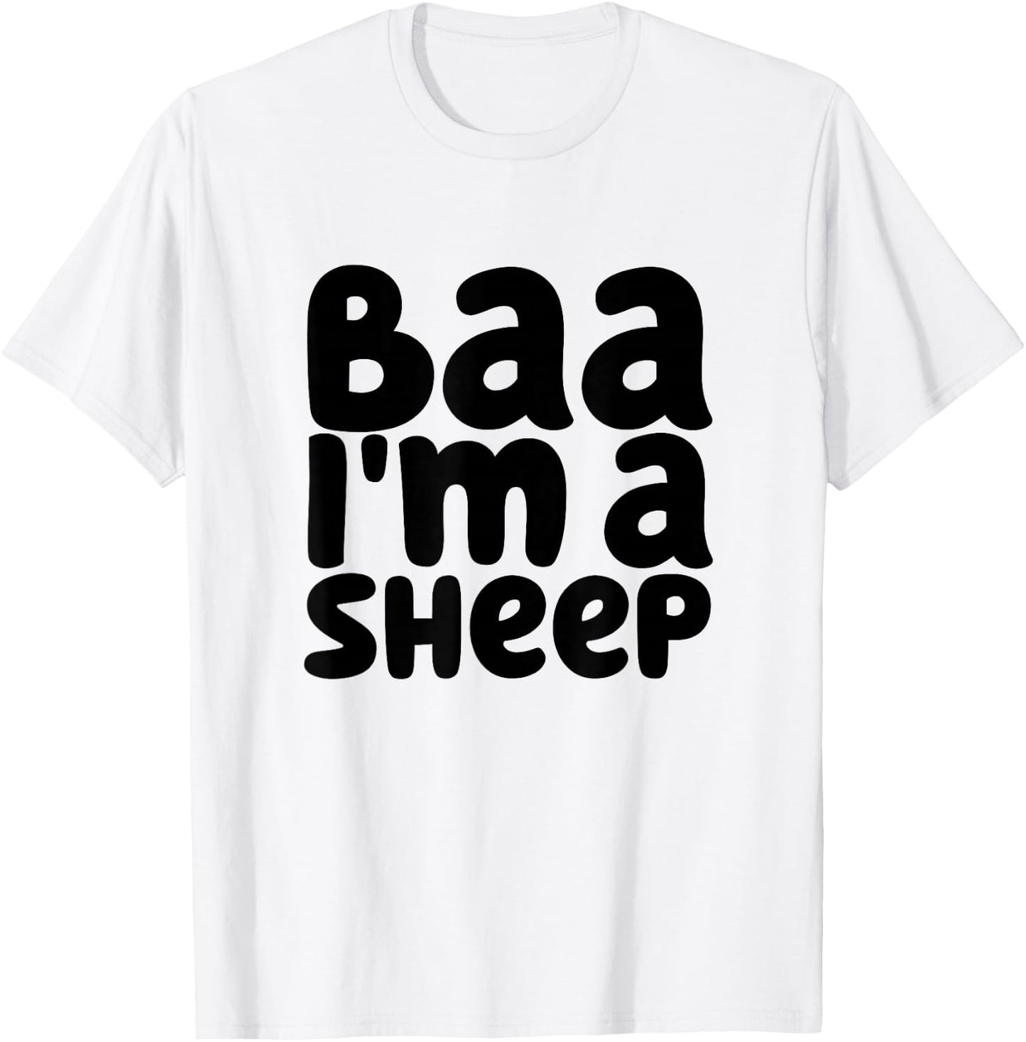 Baa I'm A Sheep Funny Halloween Costume Party Idea T-Shirt - T-Shirt | White