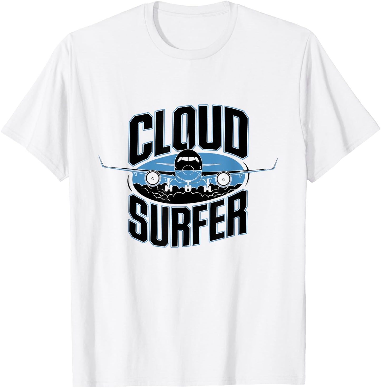Cloud Surfer Airplane Fly Aviation Flying Plane Enthusiast T-Shirt - T-Shirt | White