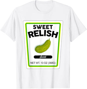Halloween Matching Costume Sweet Relish Bottle Label T-Shirt - T-Shirt | White
