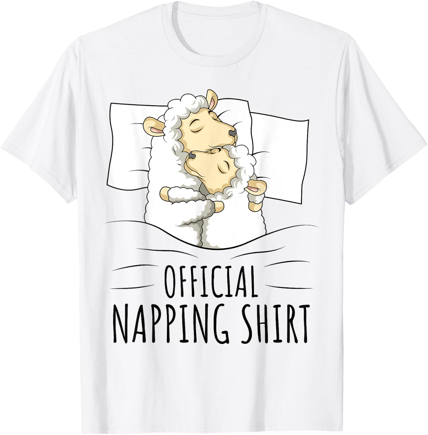 Sleeping Sheep Official Napping T-Shirt - T-Shirt | White