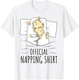 Sleeping Sheep Official Napping T-Shirt - T-Shirt | White