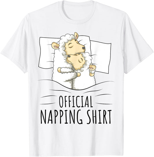 Sleeping Sheep Official Napping T-Shirt - T-Shirt | White