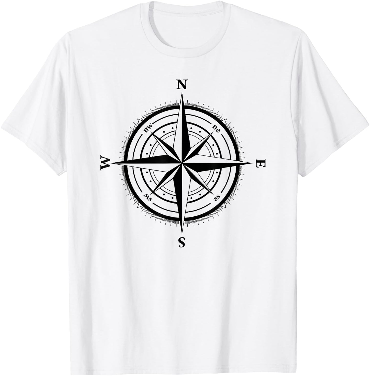 Nautical Compass T-Shirt - T-Shirt | White