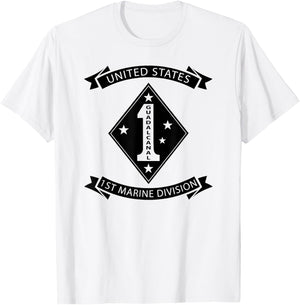 United States - 1ST Marine Division T-Shirt - T-Shirt | White