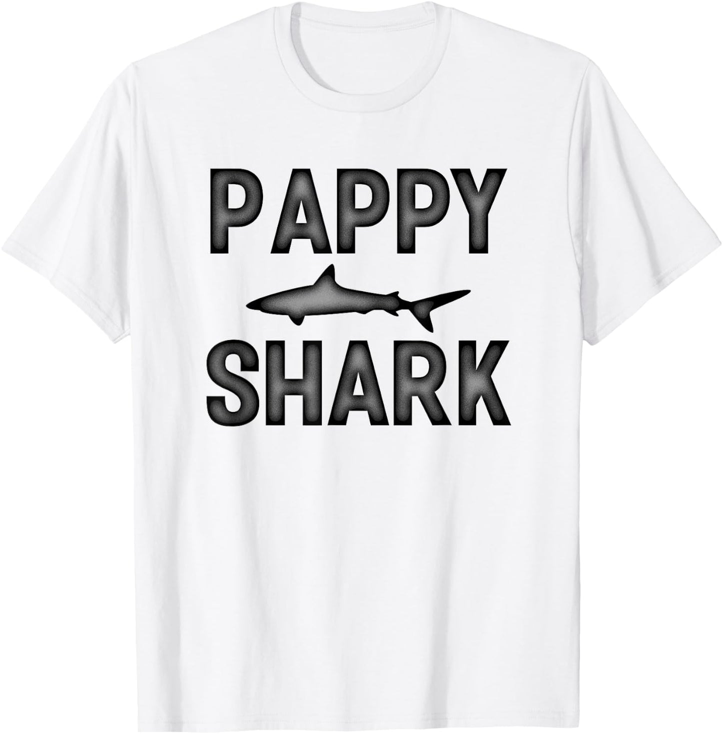 Pappy Shark Grandpa Gift Fishing Lover Present T-Shirt - T-Shirt | White