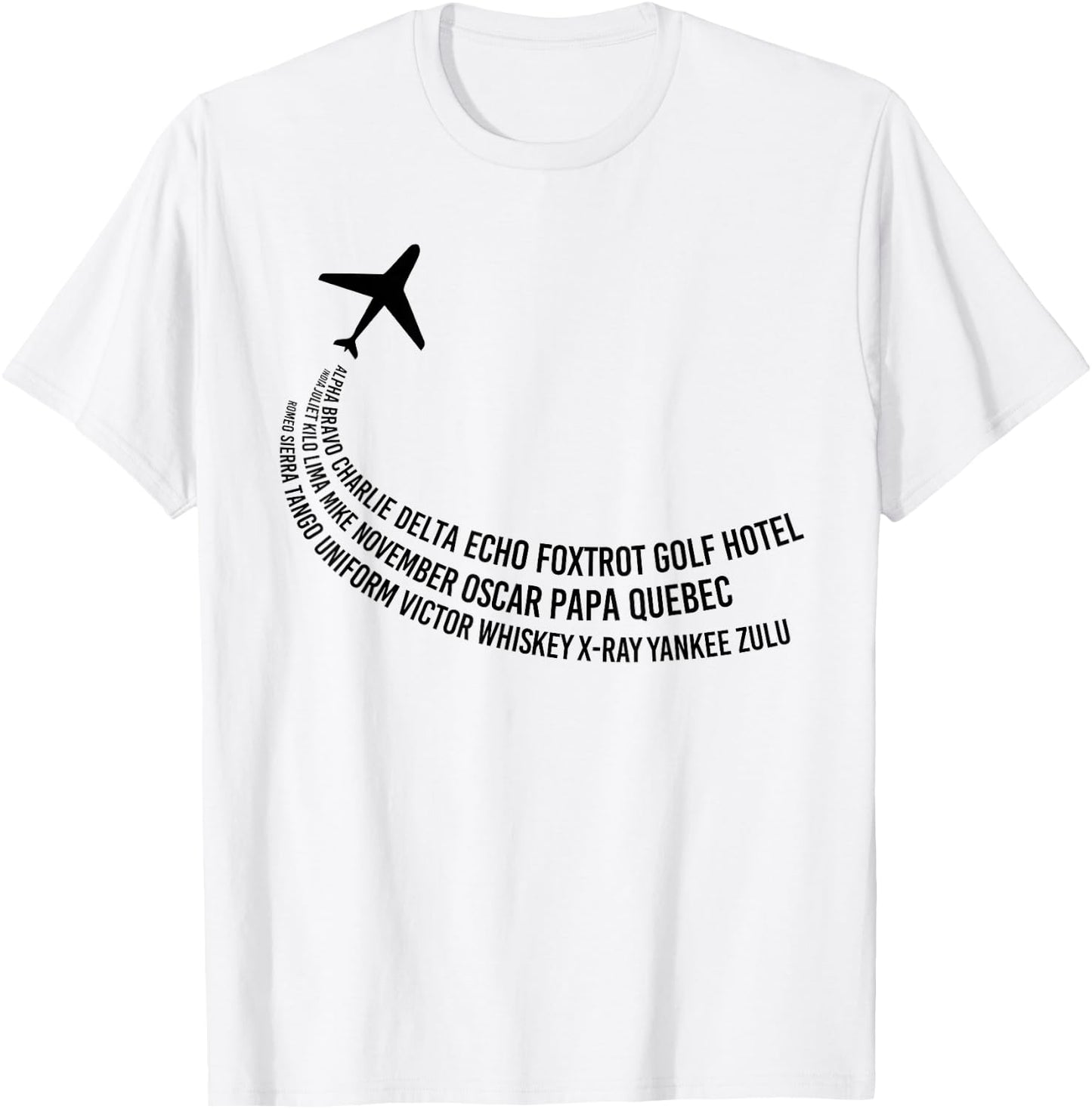 Phonetic Alphabet | Pilot Airplane Shirt T-Shirt - T-Shirt | White