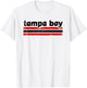 Tampa Bay Florida Three Stripe Vintage Weathered T-Shirt - T-Shirt | White