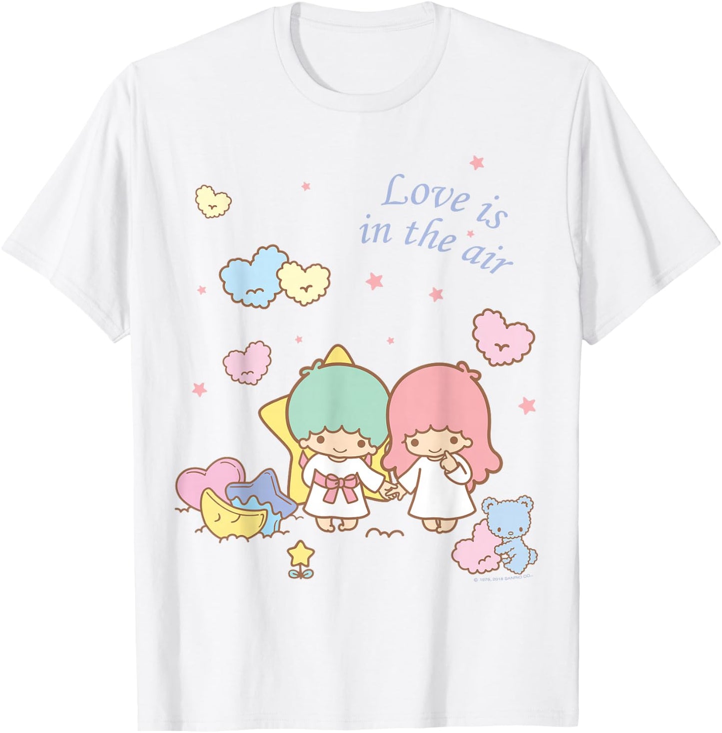 Little Twin Stars Love is in The Air Valentine Shirt T-Shirt - T-Shirt | White