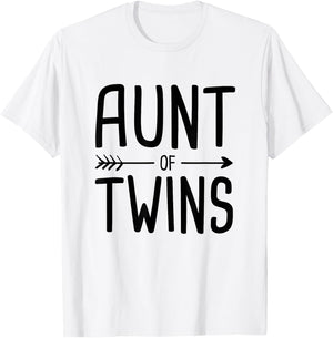 Aunt of Twins T-Shirt - T-Shirt | White