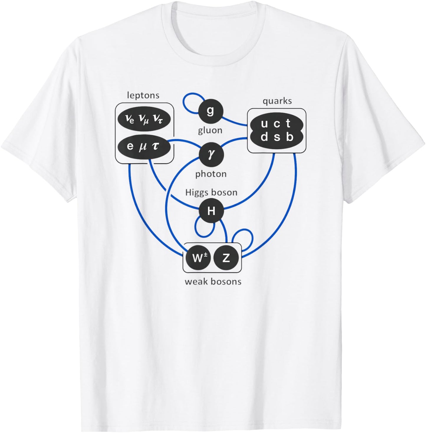 Standard Model Particles Higgs Boson Physics Theory T-Shirt - T-Shirt | White