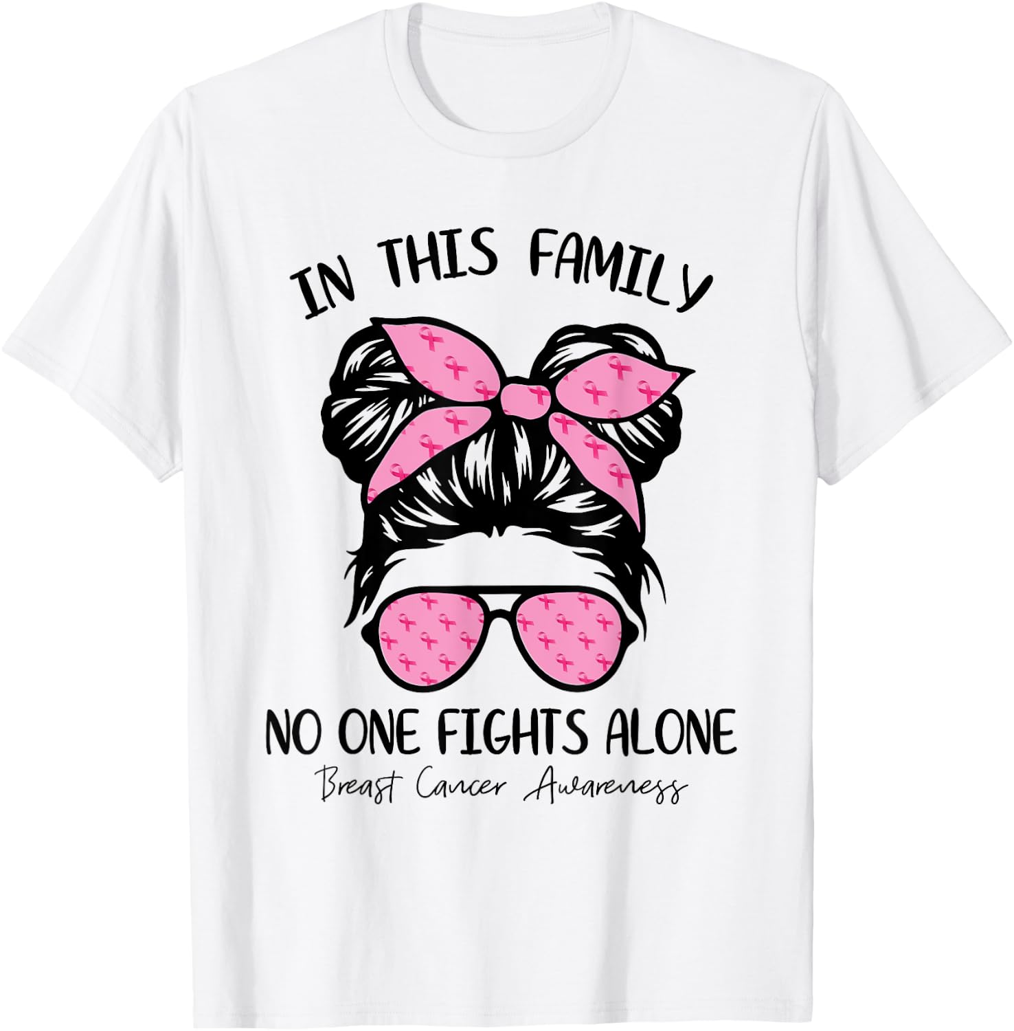 Breast Cancer Awareness Shirt Girls Pink Ribbon Kids Youths T-Shirt - T-Shirt | White