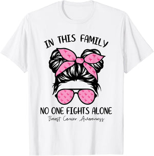 Breast Cancer Awareness Shirt Girls Pink Ribbon Kids Youths T-Shirt - T-Shirt | White