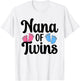 Nana Of Twins Proud Twin Nana Grandma T-Shirt - T-Shirt | White