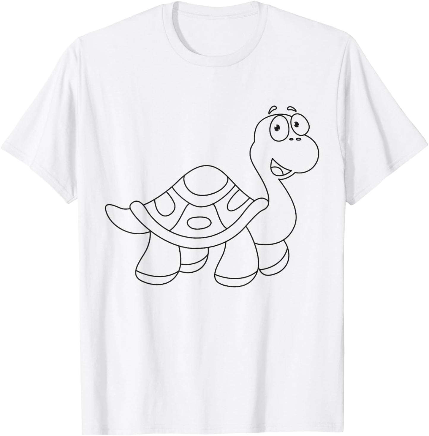 Cute Tortoise Paint & Colour for Kids T-Shirt - T-Shirt | White