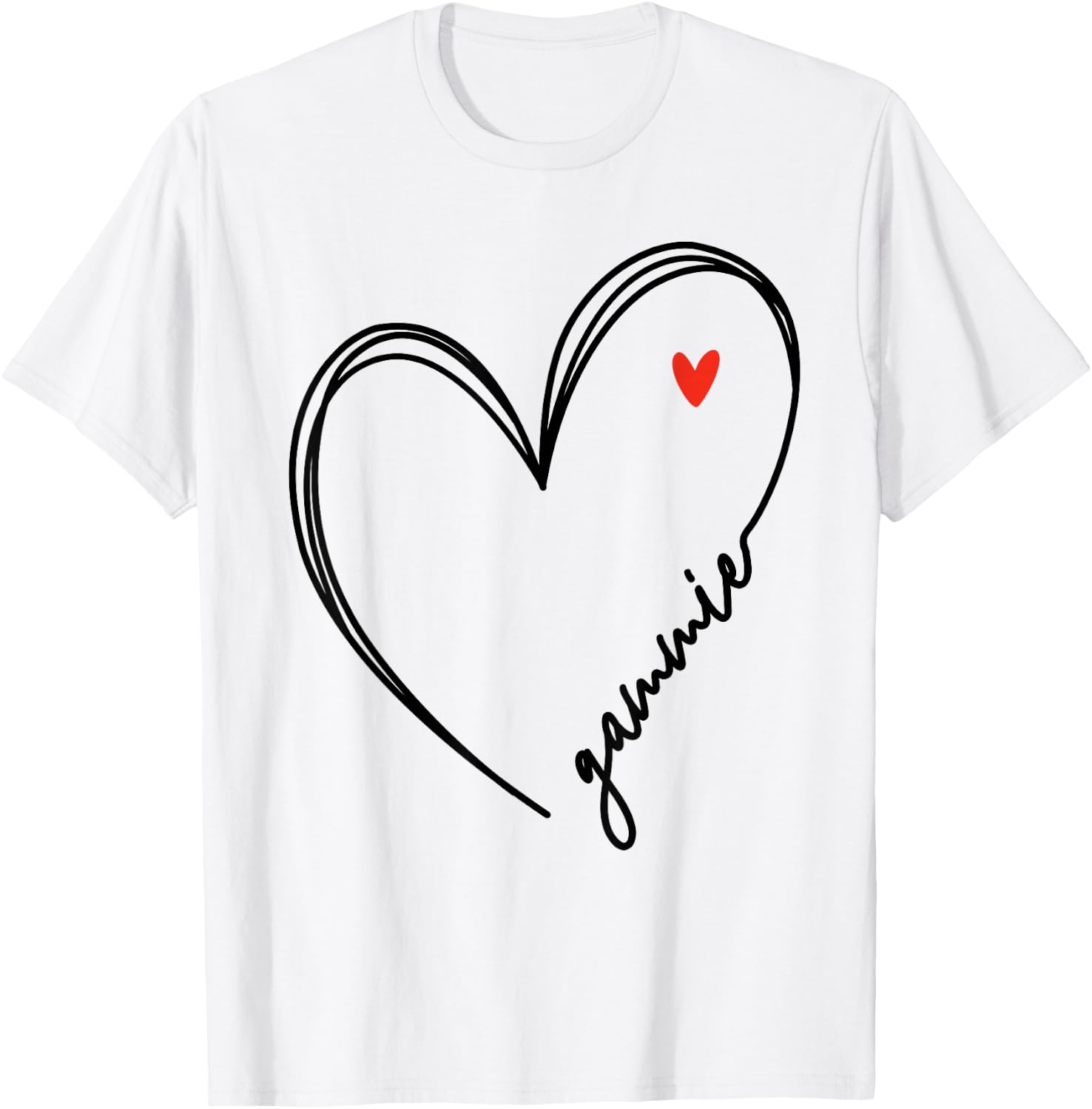 Cute Gammie With Heart Girl Women Mom Mother T-Shirt - T-Shirt | White