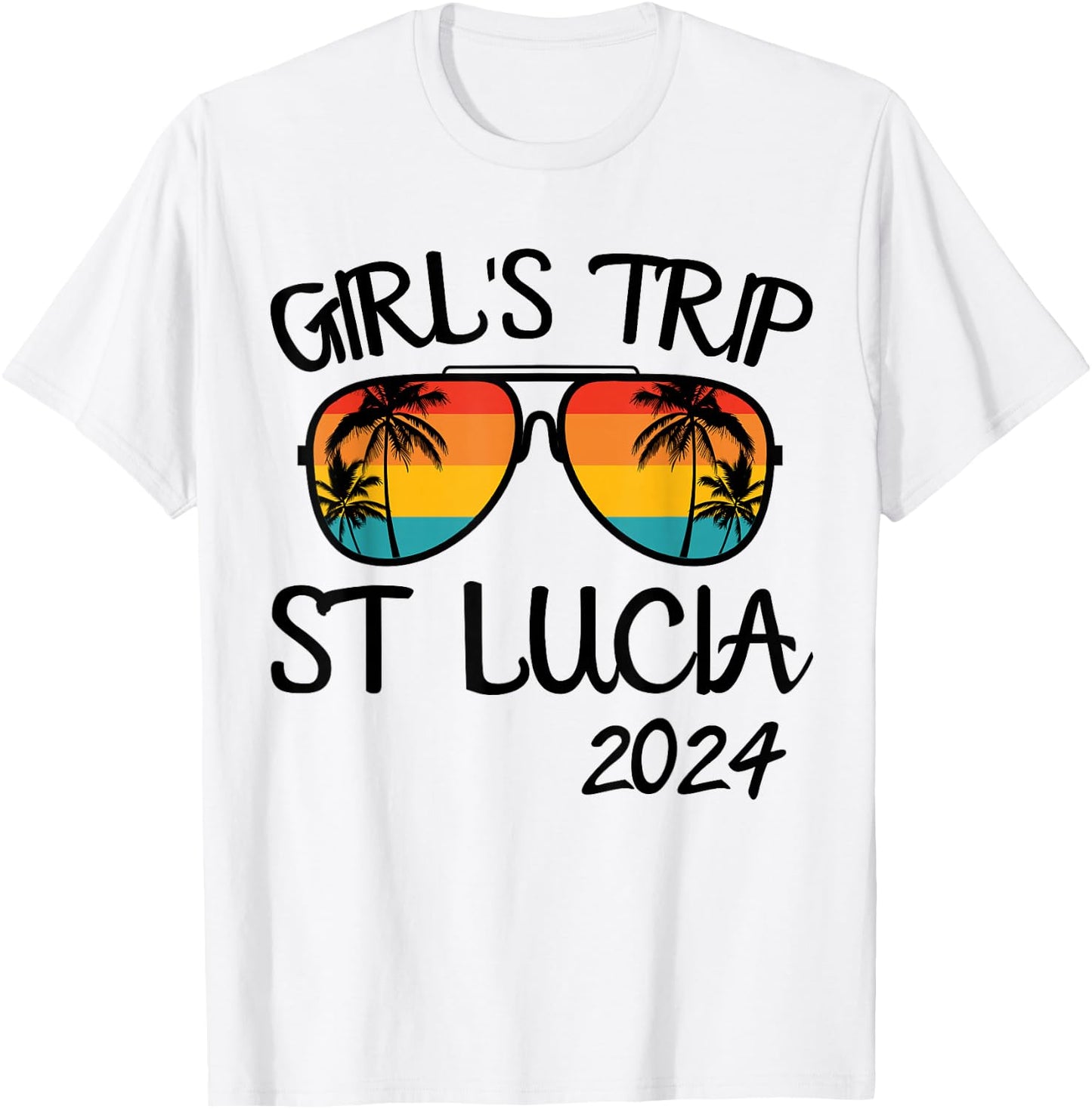 Girls Trip St Lucia 2024 Summer Vacation Matching T-Shirt - T-Shirt | White