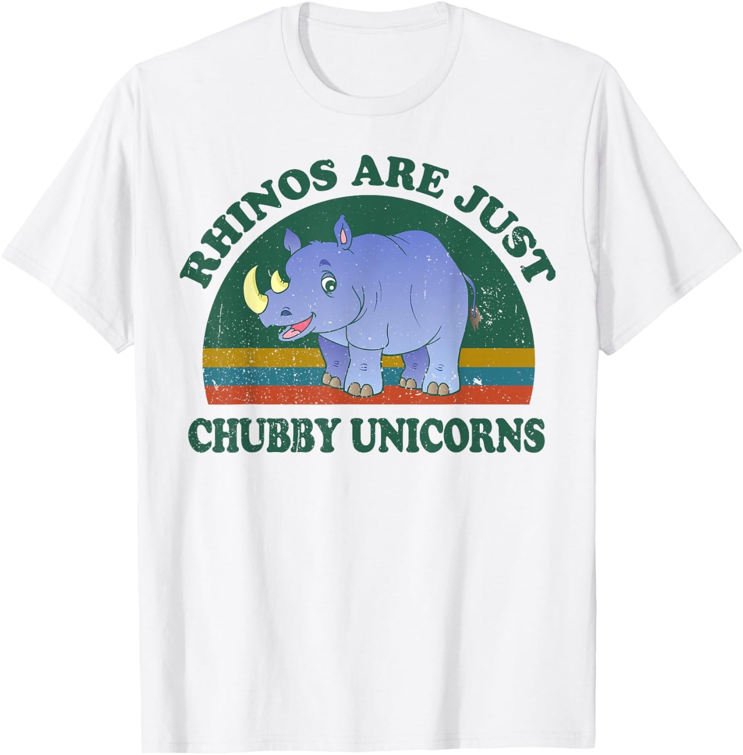 Rhino-Shirt Save The Rhinos Are Just Chubby-Unicorns T-Shirt - T-Shirt | White