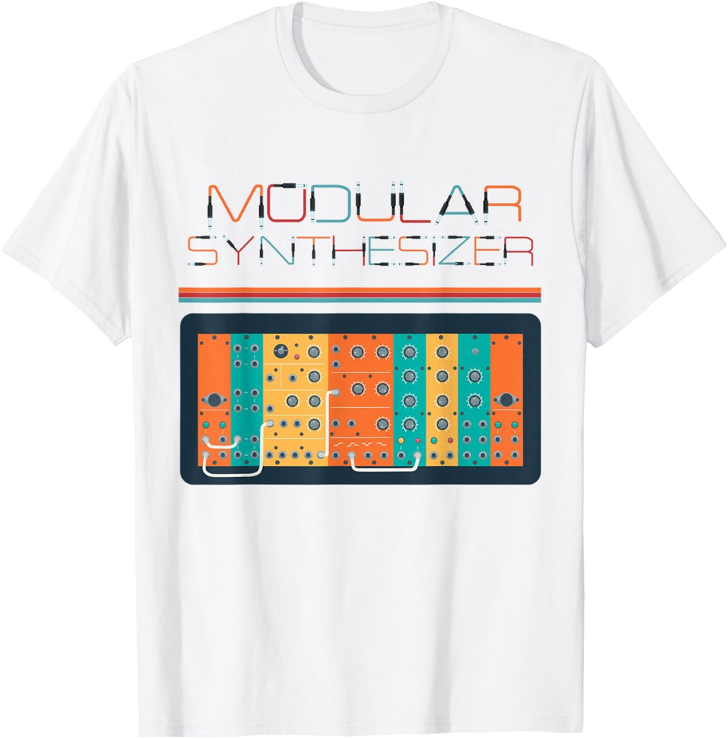 Modular Synthesizer T Shirt | 80s Analog Synth Synthesizer T-Shirt - T-Shirt | White