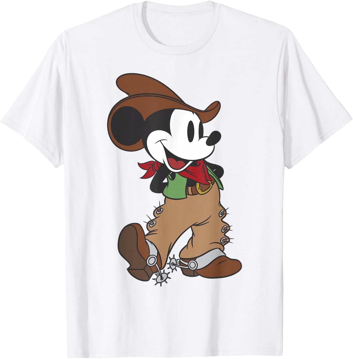 Disney Mickey Mouse Cowboy Outfit Small T-Shirt - T-Shirt | White