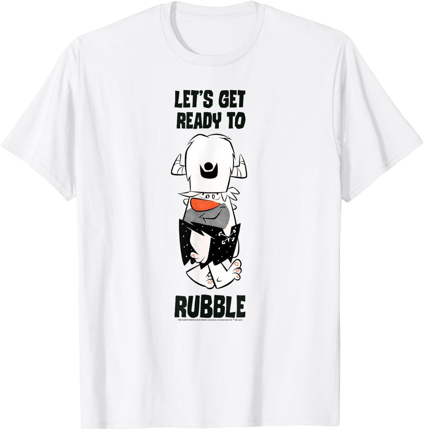 The Flintstones Barney Let's Get Ready to Rubble T-Shirt - T-Shirt | White