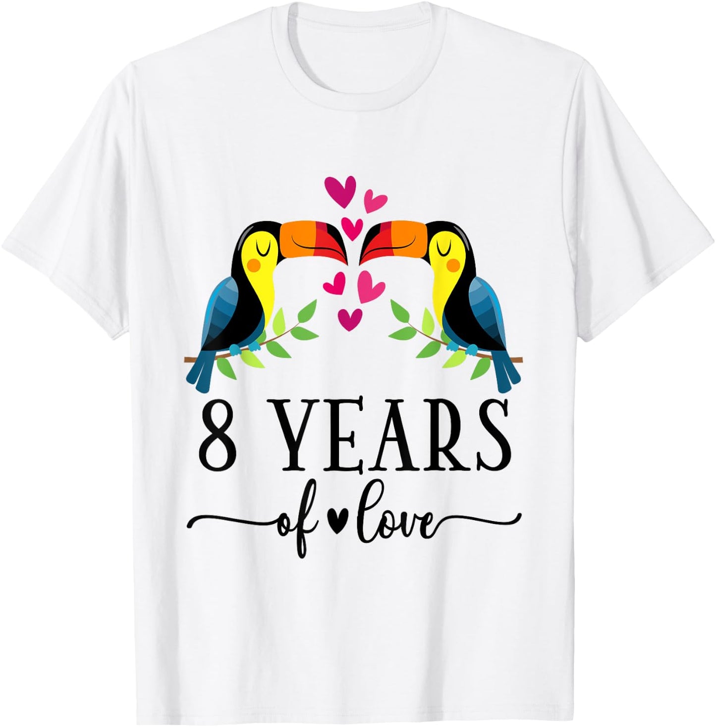 8th Anniversary Couples 8 Years Together T-Shirt - T-Shirt | White