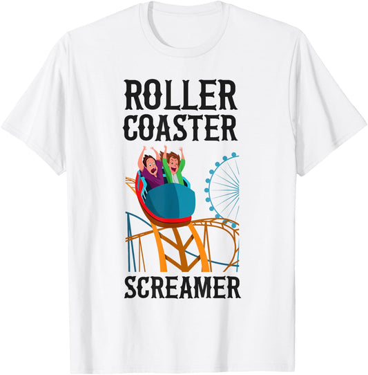 Roller Coaster Roller Coaster Screamer T-Shirt - T-Shirt | White