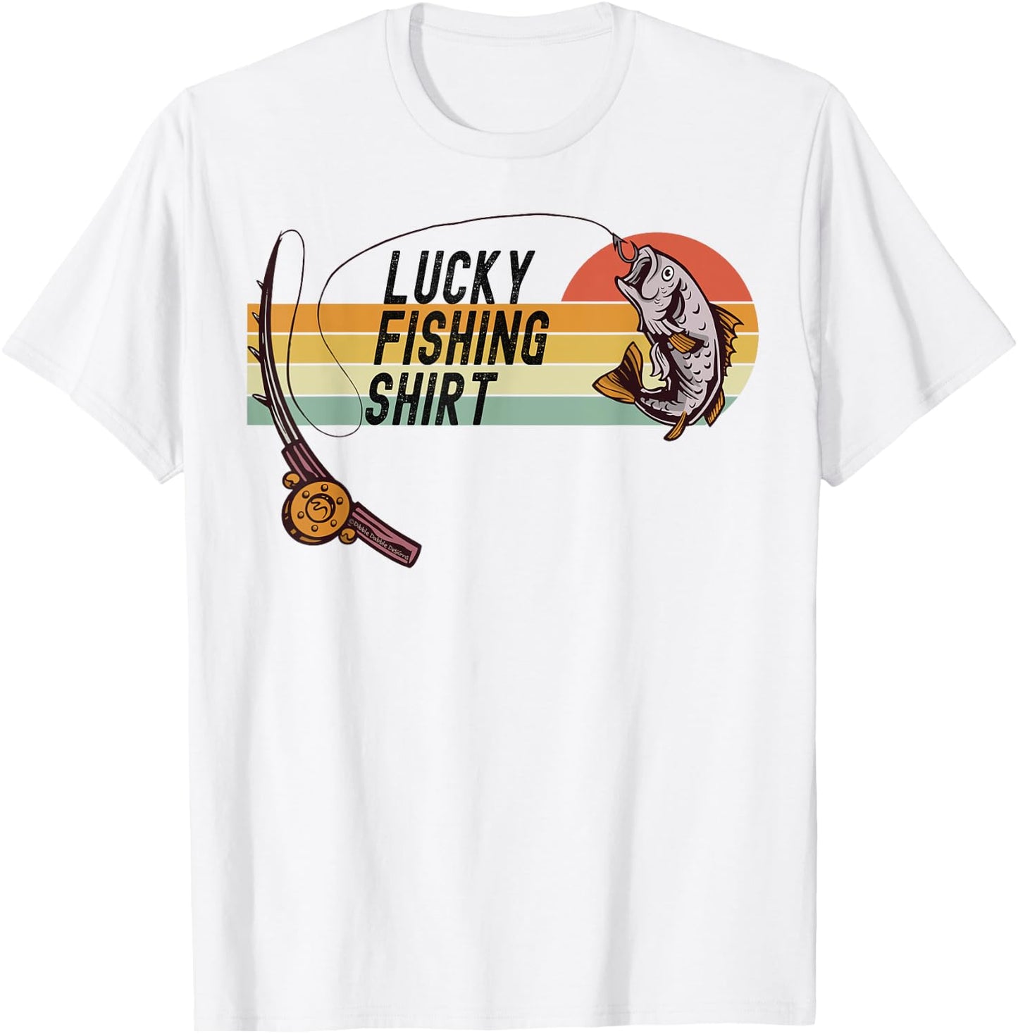 Funny Fisherman's Lucky Fishing Shirt Father's Day T-Shirt - T-Shirt | White