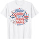 Dental 4th of July Stars Dentist Stripes Pearly Whites Funny T-Shirt - T-Shirt | White