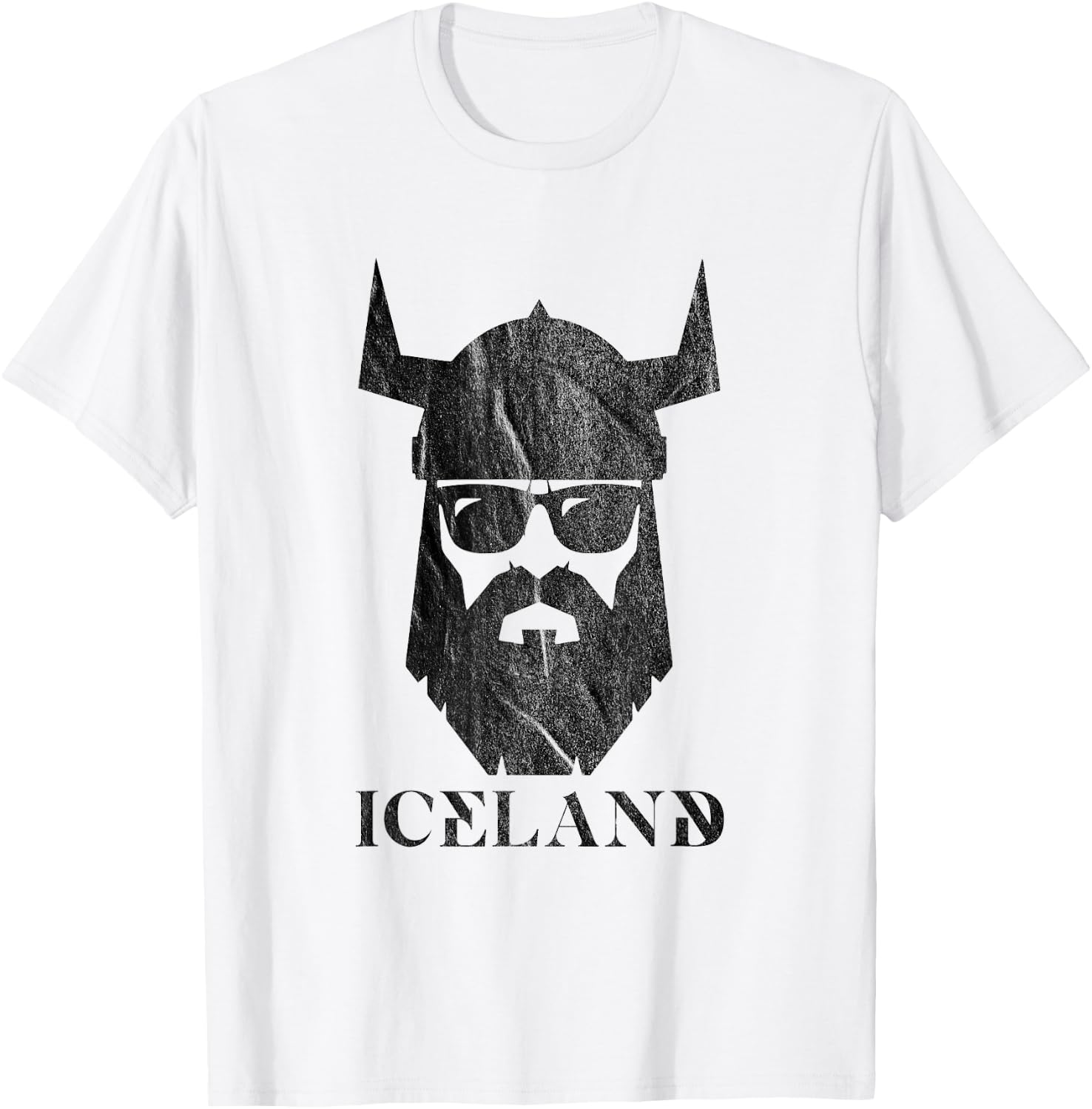 Iceland Shirt with Midnight Sun Viking T-Shirt - T-Shirt | White