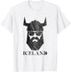 Iceland Shirt with Midnight Sun Viking T-Shirt - T-Shirt | White