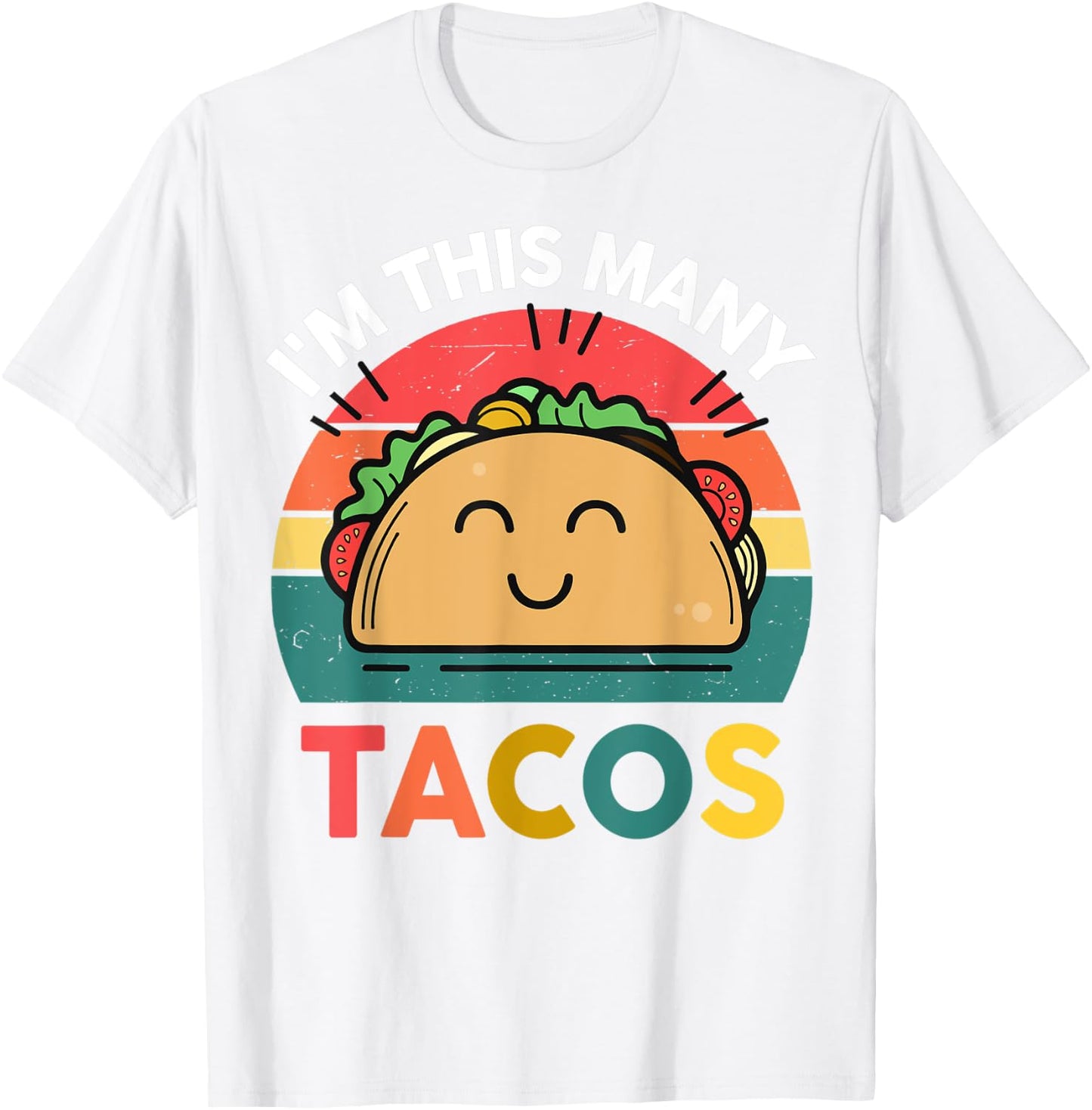 Cute Taco Shirt I'm This Many Tacos Twosday Birthday Party T-Shirt - T-Shirt | White