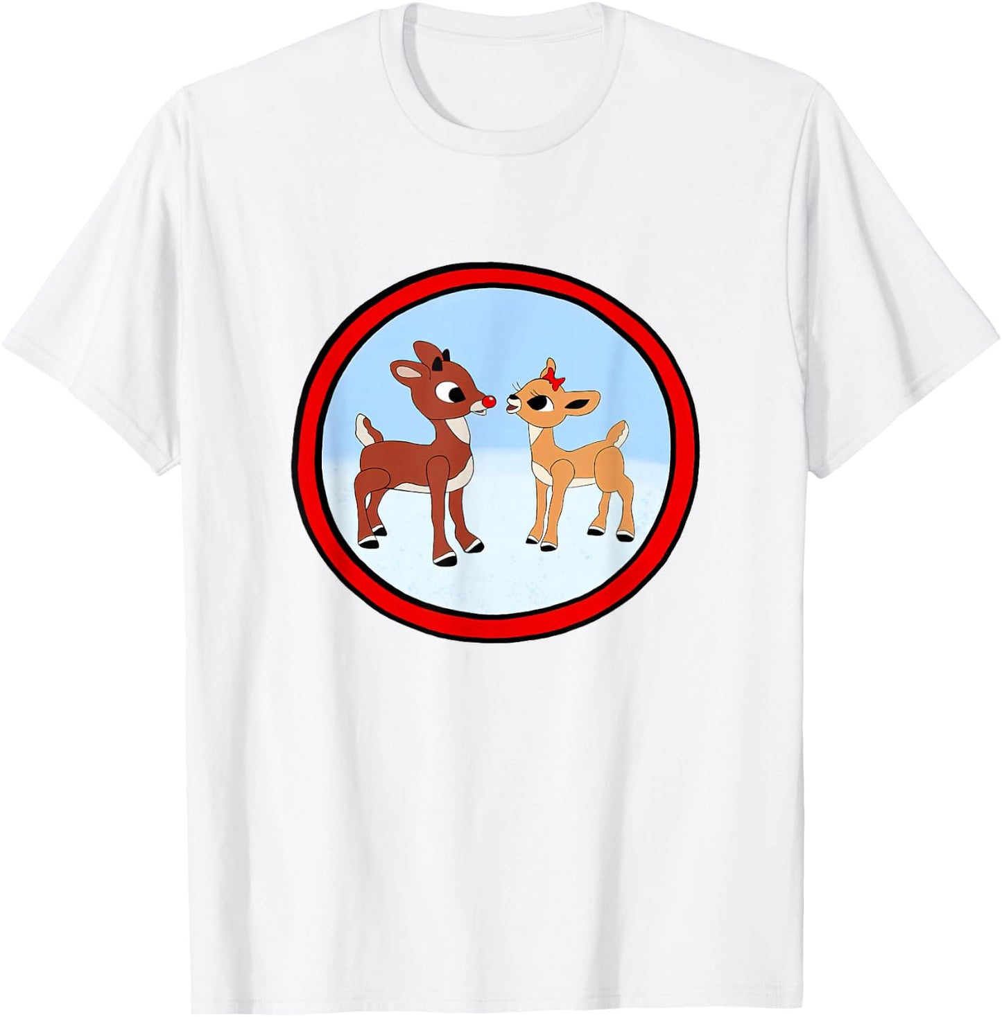 Rudolph and Clarice Christmas Kids Girls Reindeer T-Shirt - T-Shirt | White