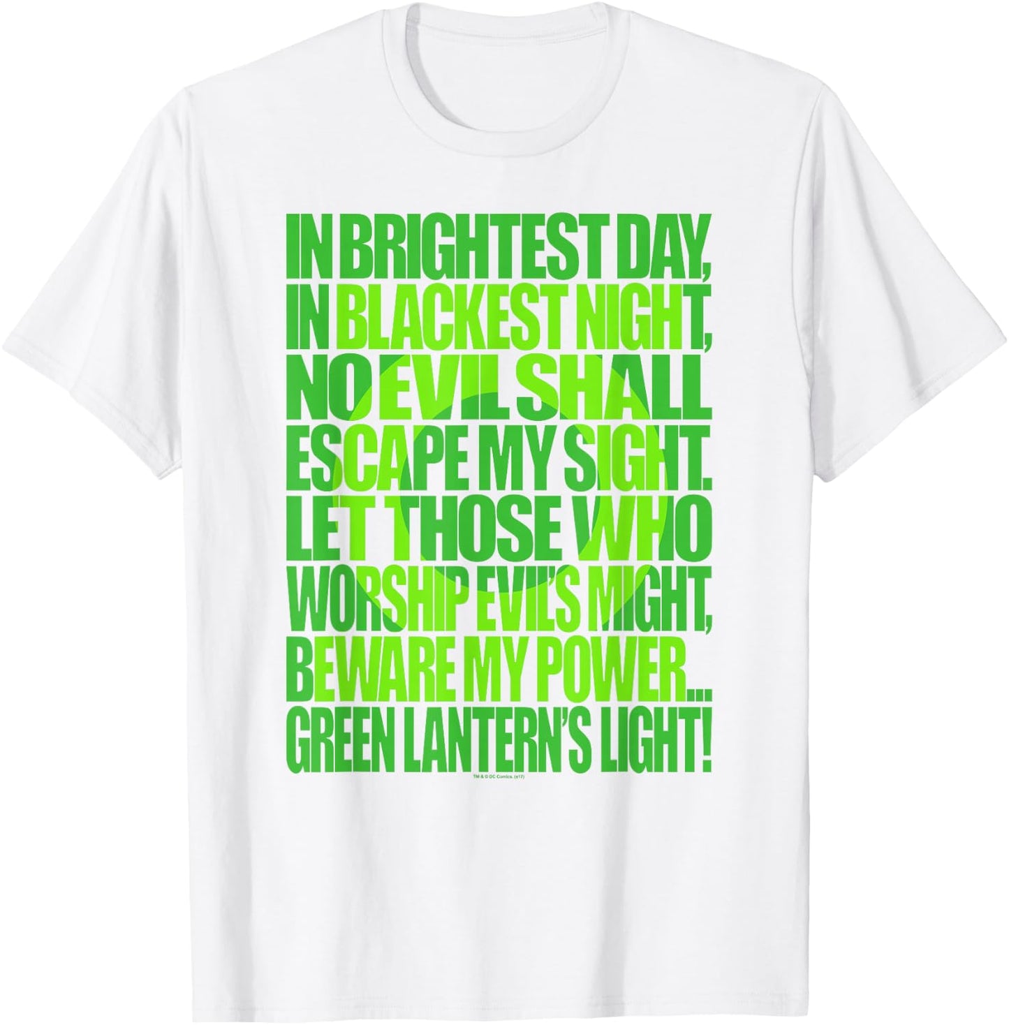 Green Lantern In Brightest Day Oath T-Shirt - T-Shirt | White