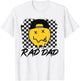 Rad Dad Funny Checkered Father's Day Smile Face T-Shirt - T-Shirt | White