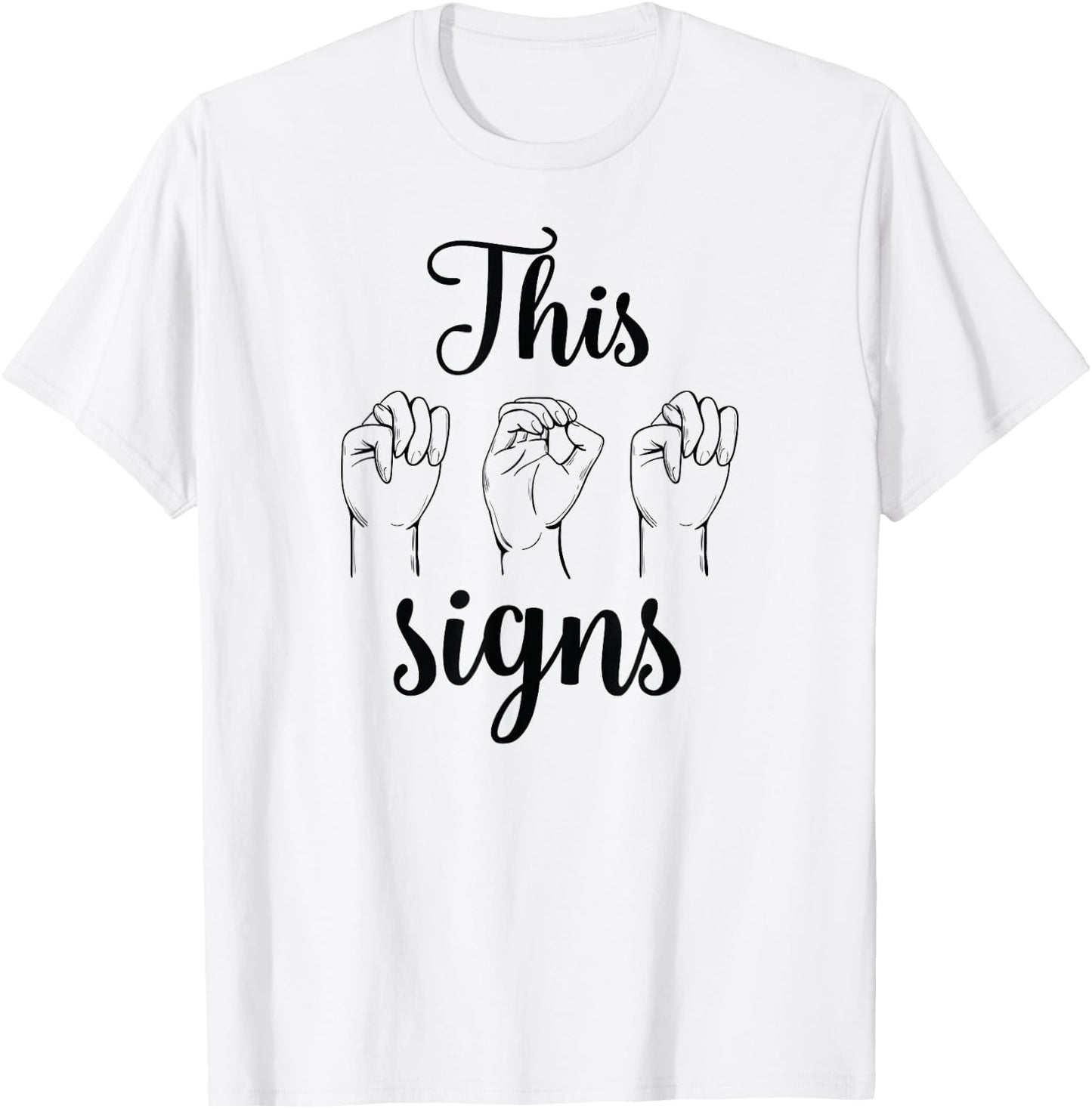 This Mom Signs Deaf Pride ASL T Shirt Women Mothers Day Gift T-Shirt - T-Shirt | White