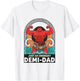 Retro Just an Ordinary Demi-Dad Funny T-Shirt - T-Shirt | White