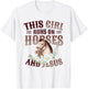 This Girl Runs On Horses And Jesus Girls Horse T-Shirt - T-Shirt | White