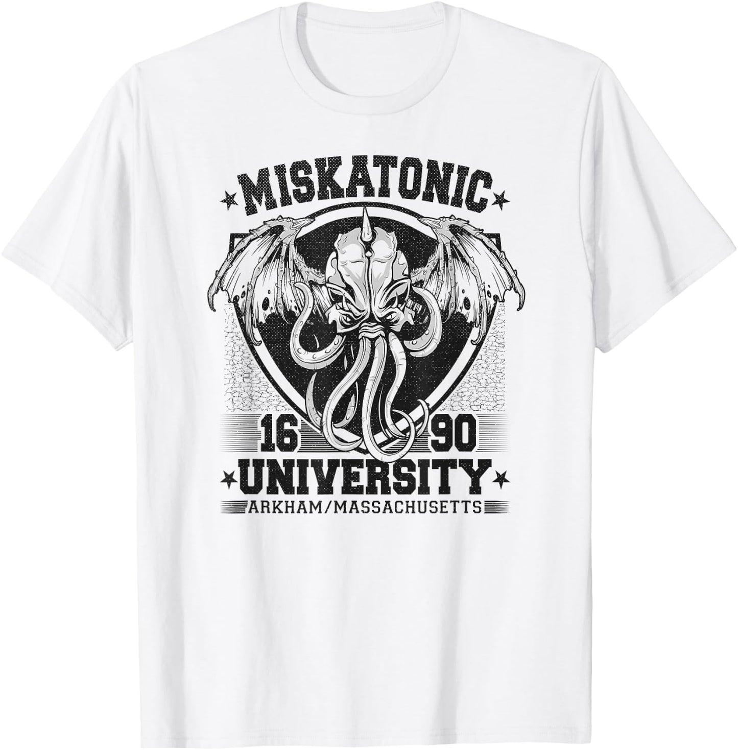 Miskatonic Cthulhu University 1690, Horror Fiction T-Shirt - T-Shirt | White